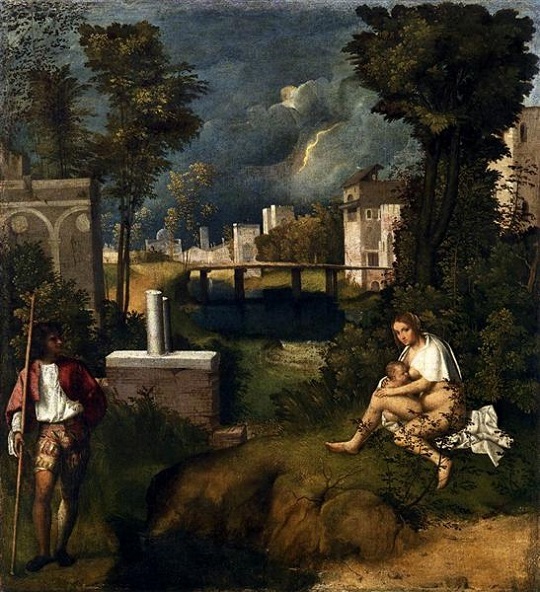 Бурята (La tempesta) 1507–1508 г. Масл. бои, платно, 78 x 72 см. Венеция Академията. 16_burjata.jpg